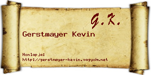 Gerstmayer Kevin névjegykártya